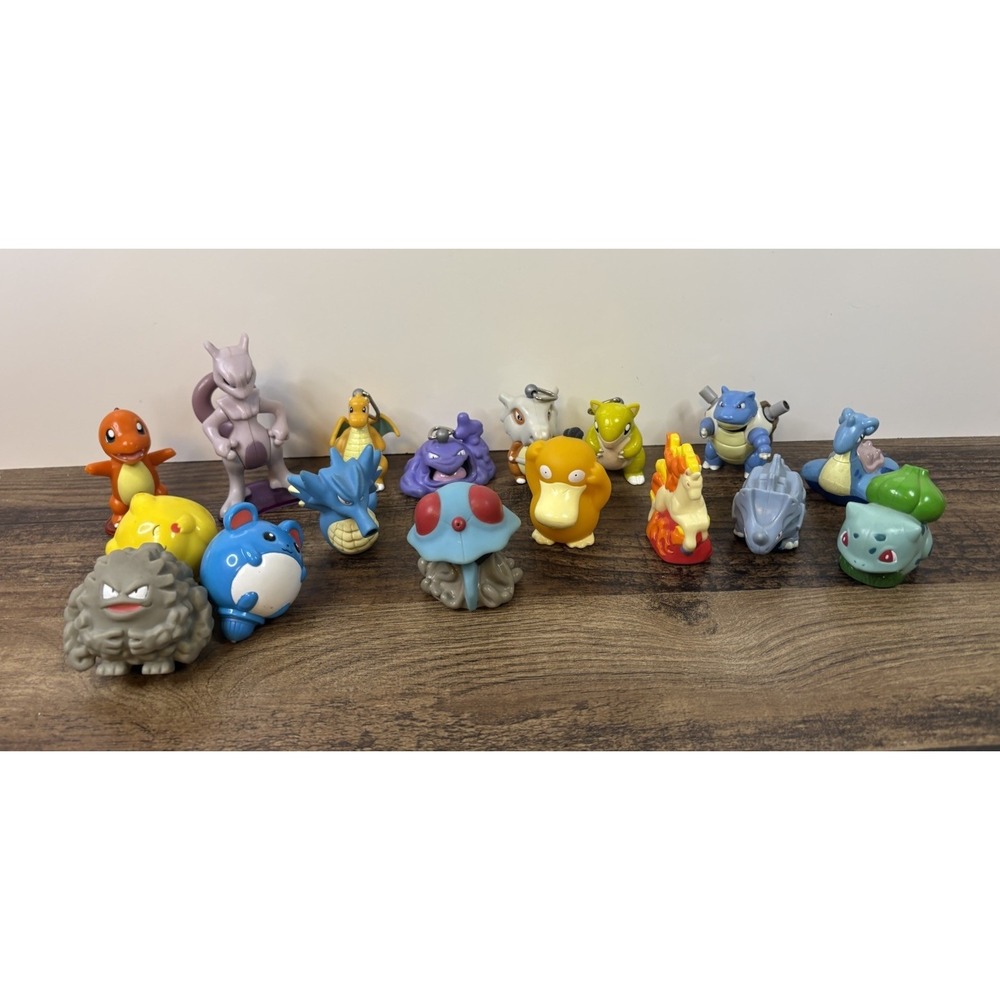 Vintage Burger King Pokémon Figure Lot Spinners Keychains Tentacruel Psyduck